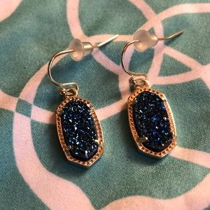 Kendra Scott Lee Earrings in Blue Drusy